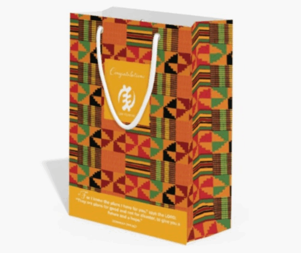 Gye Nyame Congrats Gift Bag with Wrapping Tissue & Greeting Card
