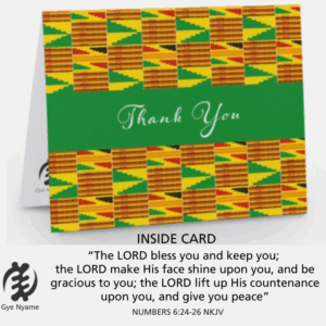 Gye Nyame Thank You Cards 6 Pack
