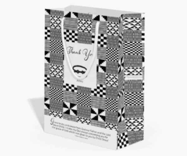 Adwo Thank You Gift Bag with Wrapping Tissue & Greeting Card